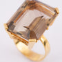 Gold ring with smoky quartz