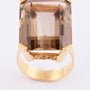 Gold ring with smoky quartz
