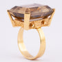 Gold ring with smoky quartz