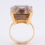 Gold ring with smoky quartz