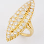 20 carat gold marquise ring with diamonds