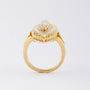 20 carat gold marquise ring with diamonds