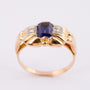 Gold ring with iolite and two diamonds. 1950s.