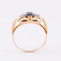 Gold ring with iolite and two diamonds. 1950s.