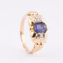 Gold ring with iolite and two diamonds. 1950s.