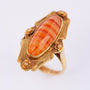 Gold ring with agate stripe