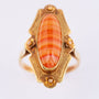 Gold ring with agate stripe