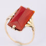 Gold ring with carnelian