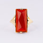 Gold ring with carnelian