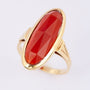 Gold ring with carnelian
