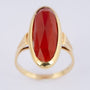 Gold ring with carnelian