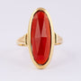 Gold ring with carnelian