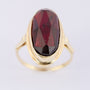Gouden ring met gefacetteerde granaat
