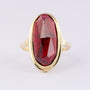 Gouden ring met gefacetteerde granaat