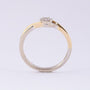 White/yellow gold ring with diamonds set in pavé