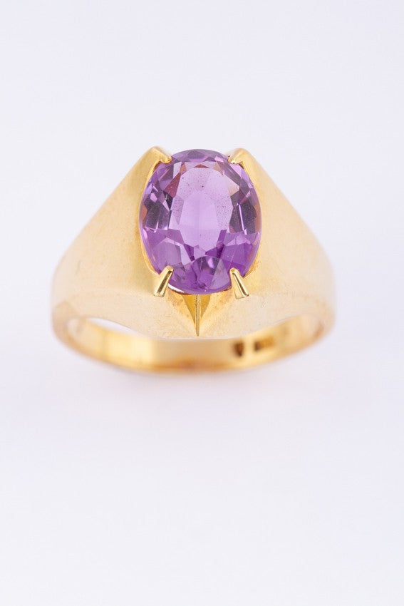 Gouden ring met amethist