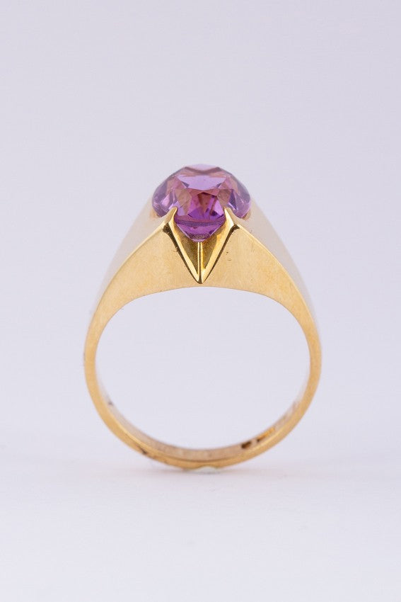 Gouden ring met amethist