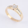 Gold ring with princess cut diamonds