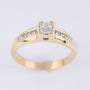 Gold ring with princess cut diamonds