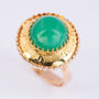 Gold ring with green agate