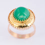 Gold ring with green agate