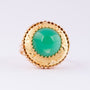 Gold ring with green agate