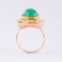 Gold ring with green agate
