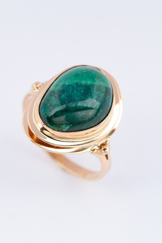 Gouden ring met eilat steen