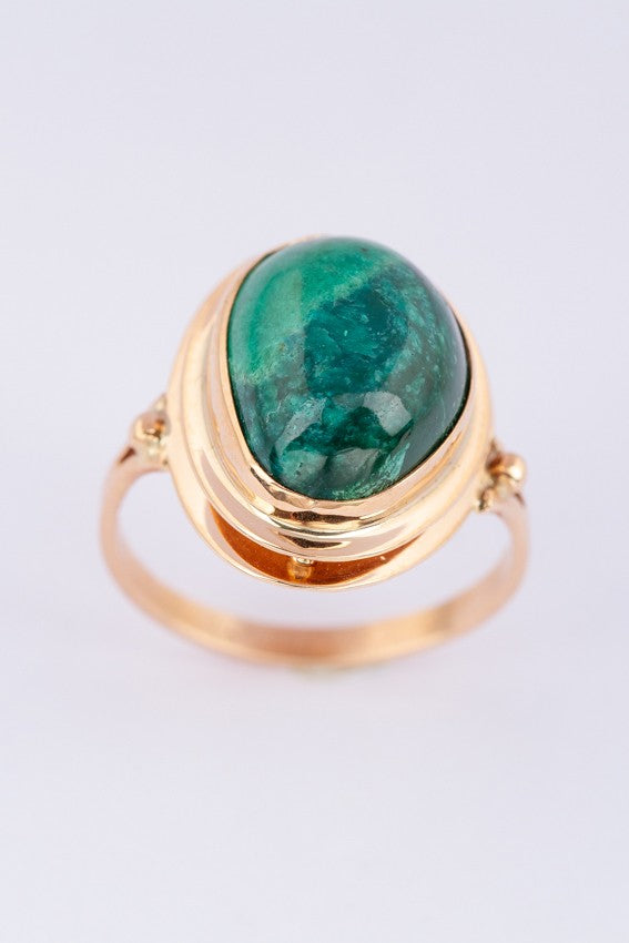 Gouden ring met eilat steen