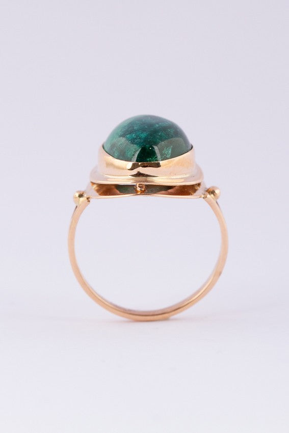 Gouden ring met eilat steen
