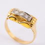 Gold Demodé ring with diamonds