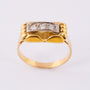 Gold Demodé ring with diamonds