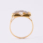 Gold Demodé ring with diamonds