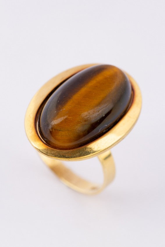 Gouden ring met tijgeroog