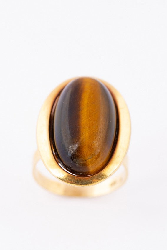 Gouden ring met tijgeroog