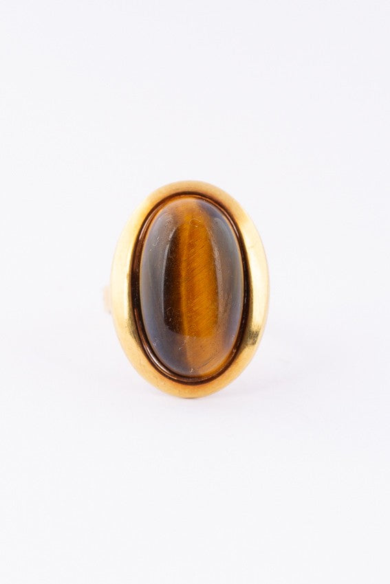 Gouden ring met tijgeroog