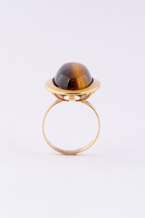 Gouden ring met tijgeroog