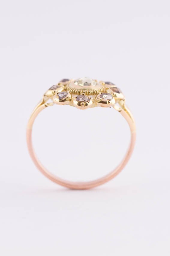 Gouden entourage ring met diamanten