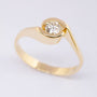 Gold solitaire ring with a brilliant (approx. 0.32 ct.)