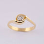 Gold solitaire ring with a brilliant (approx. 0.32 ct.)