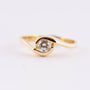 Gold solitaire ring with a brilliant (approx. 0.32 ct.)