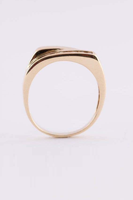 Gouden ring met prinses geslepen briljanten