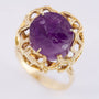 14 krt. gouden ring met amethist.