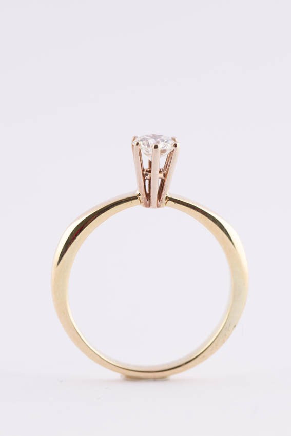 14 krt. gouden solitair ring