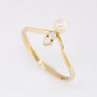 Gouden ring met parel en briljanten