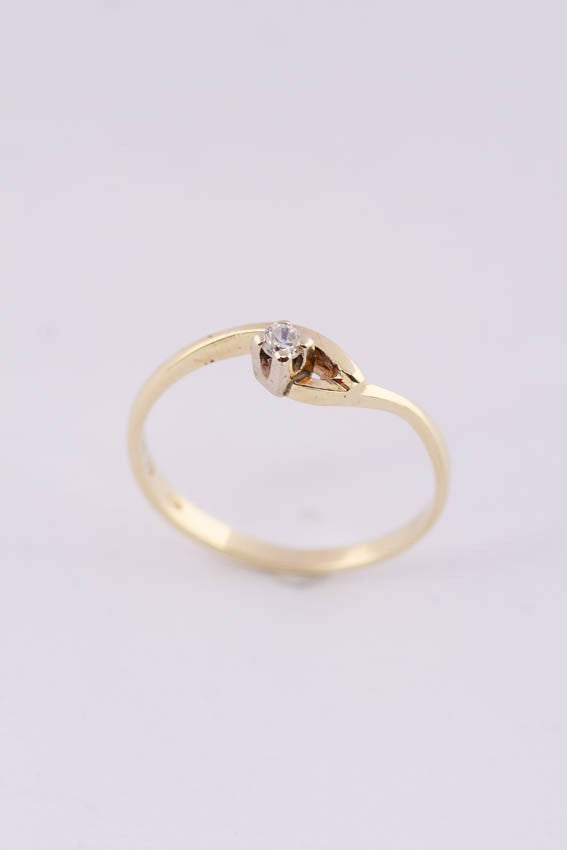 14 krt. gouden solitair ring