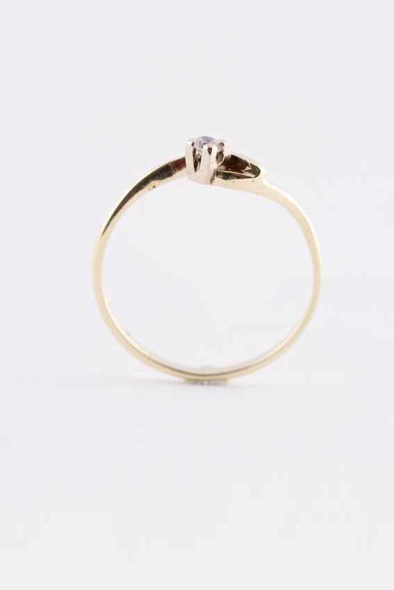 14 krt. gouden solitair ring