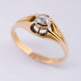 Antieke gouden ring met diamant