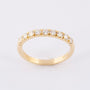 Gouden rij ring met 9 briljanten. 0.45 ct.