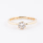 Gouden solitair ring met een briljant. 0.36 ct.